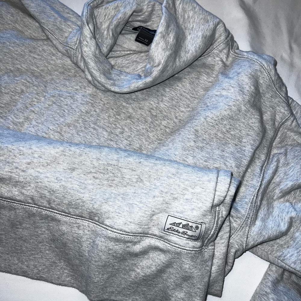cowlneck pullover sweatshirt
